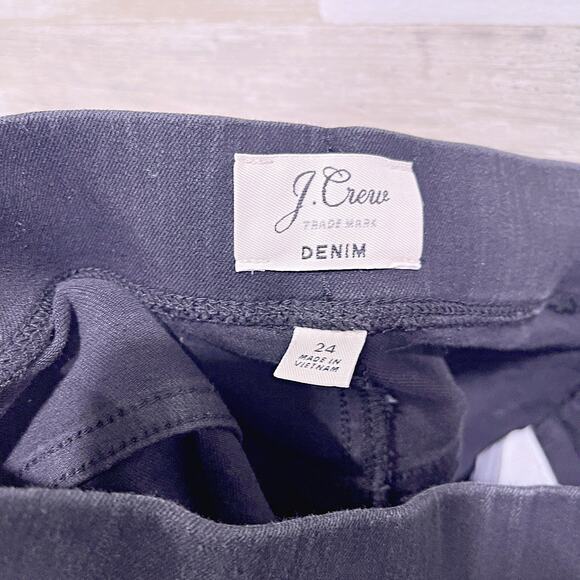 J CREW Pull On Toothpick Skinny Jeans Black Elastic Waist Stretch Womens 24 - Picture 5 of 7